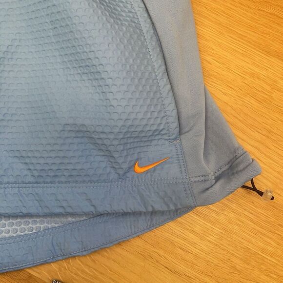 Nike Shere Pro Running Gilet Vest Womens Size L Blue Texture Full Zip Reflective - Picture 7 of 8